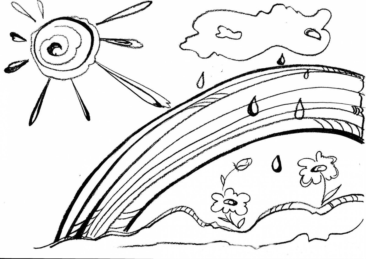 Раскраска лето солнце