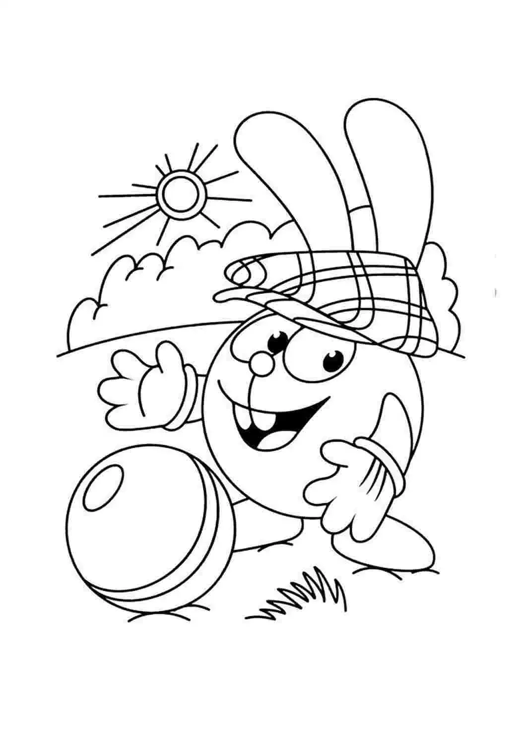 Смешарики ЗОЖ раскраски