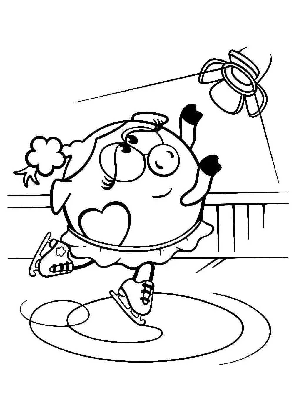 Раскраска Смешарики Люсьен