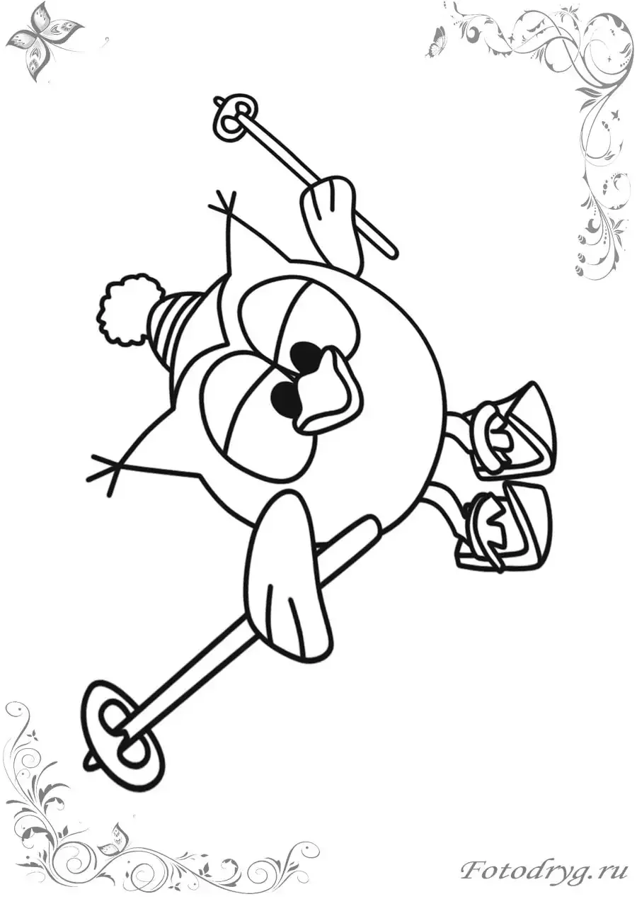 Смешарики раскраска для детей