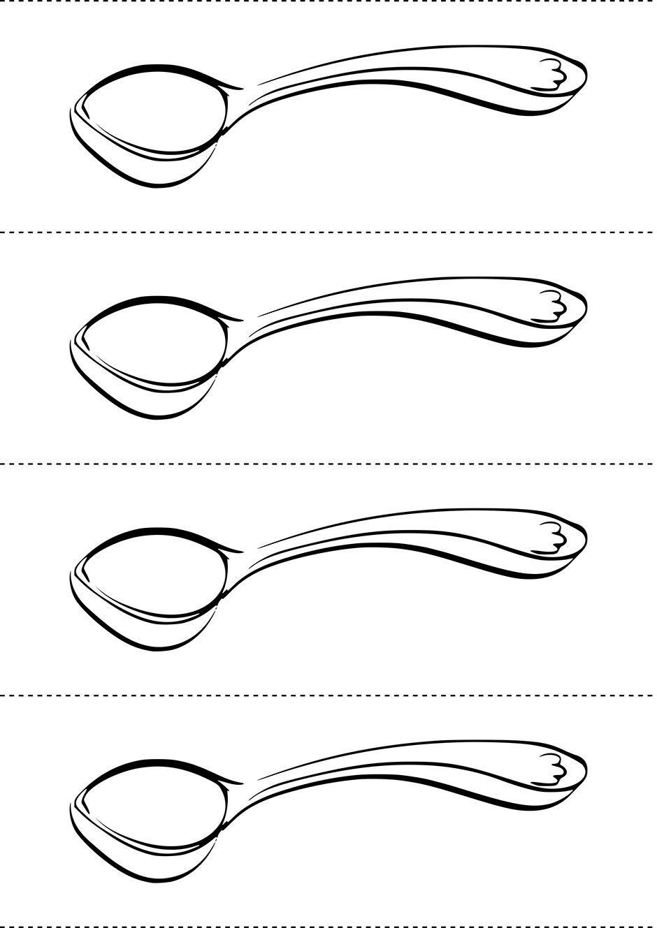 Ложка раскраска