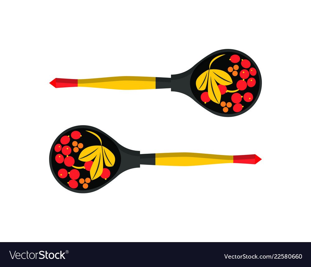 Векторная ложка деревянная