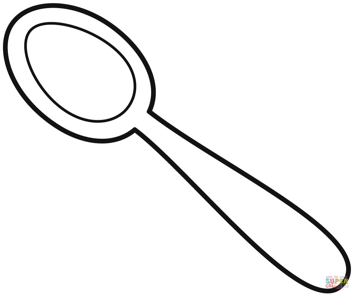 Ложка Хохлома раскраска