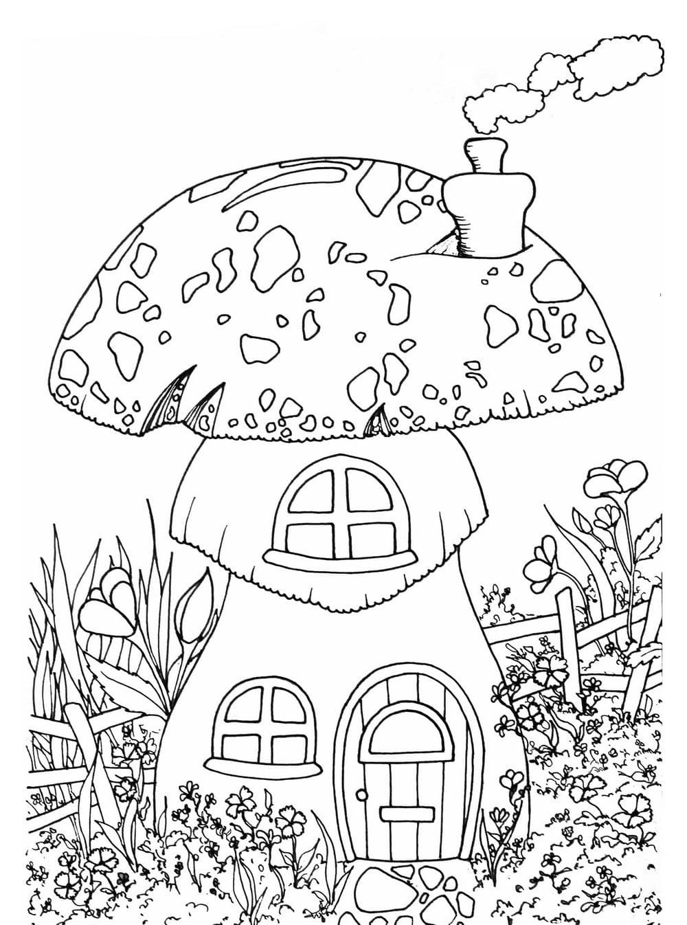Волшебный домик раскраска