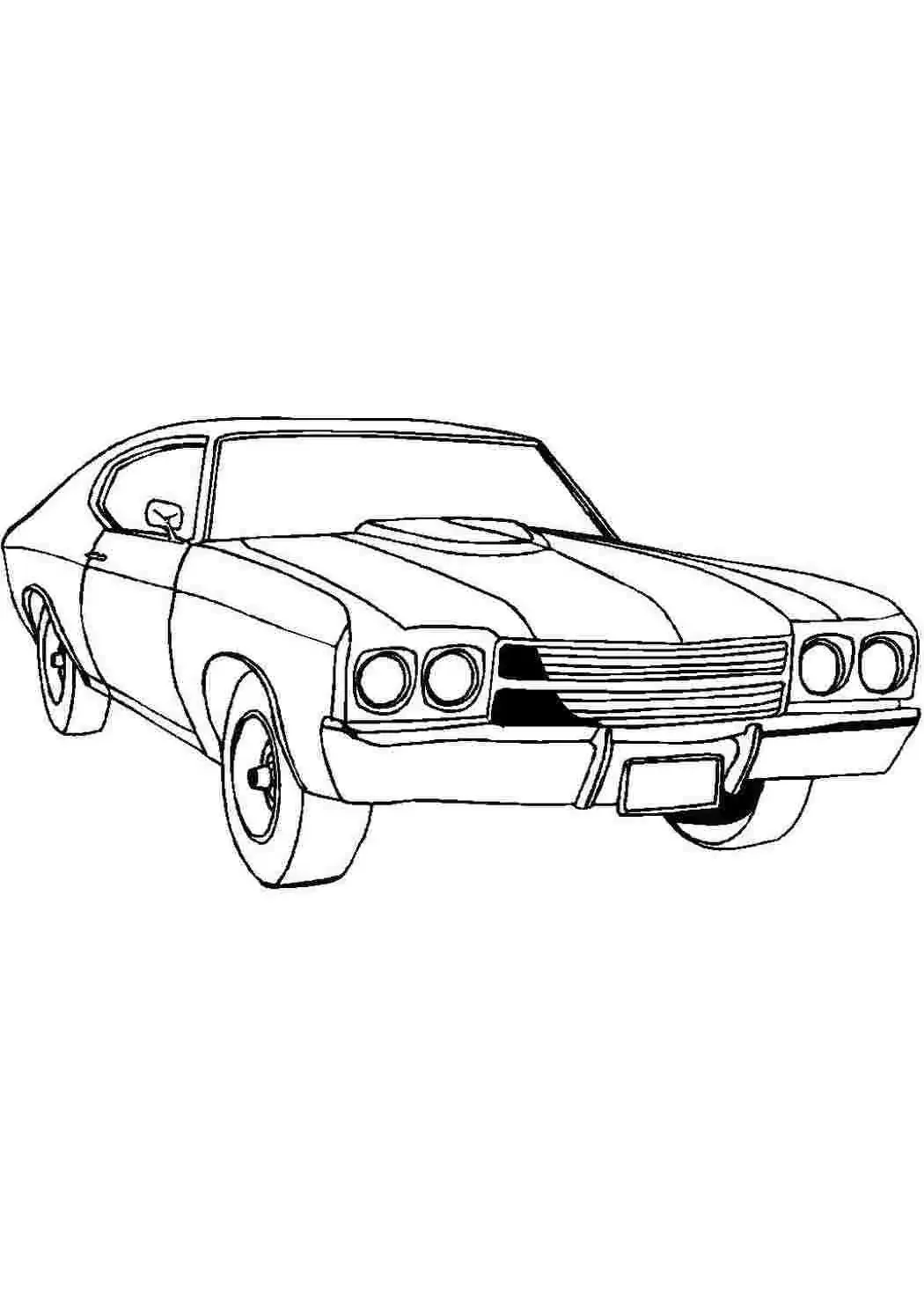 Раскраска Полицейская машина Шевроле Камаро