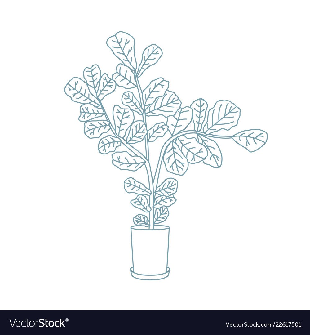 Дерево стилизованное в горшке