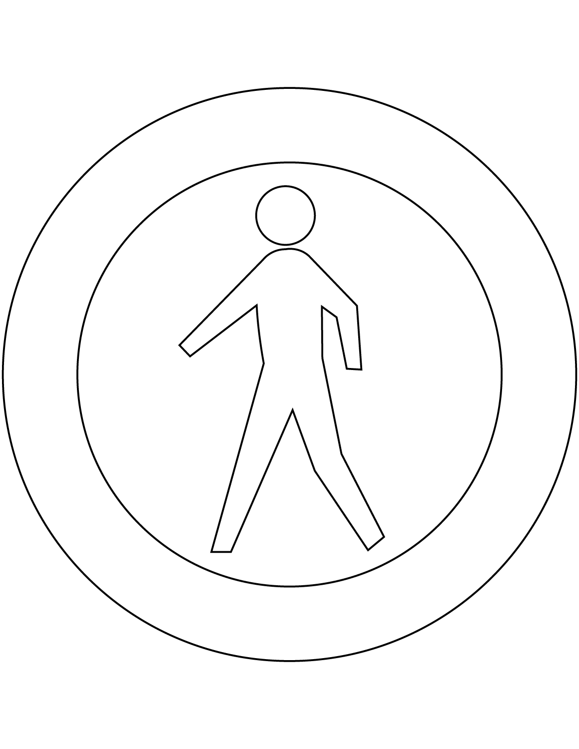 Пешеходные знаки раскраски