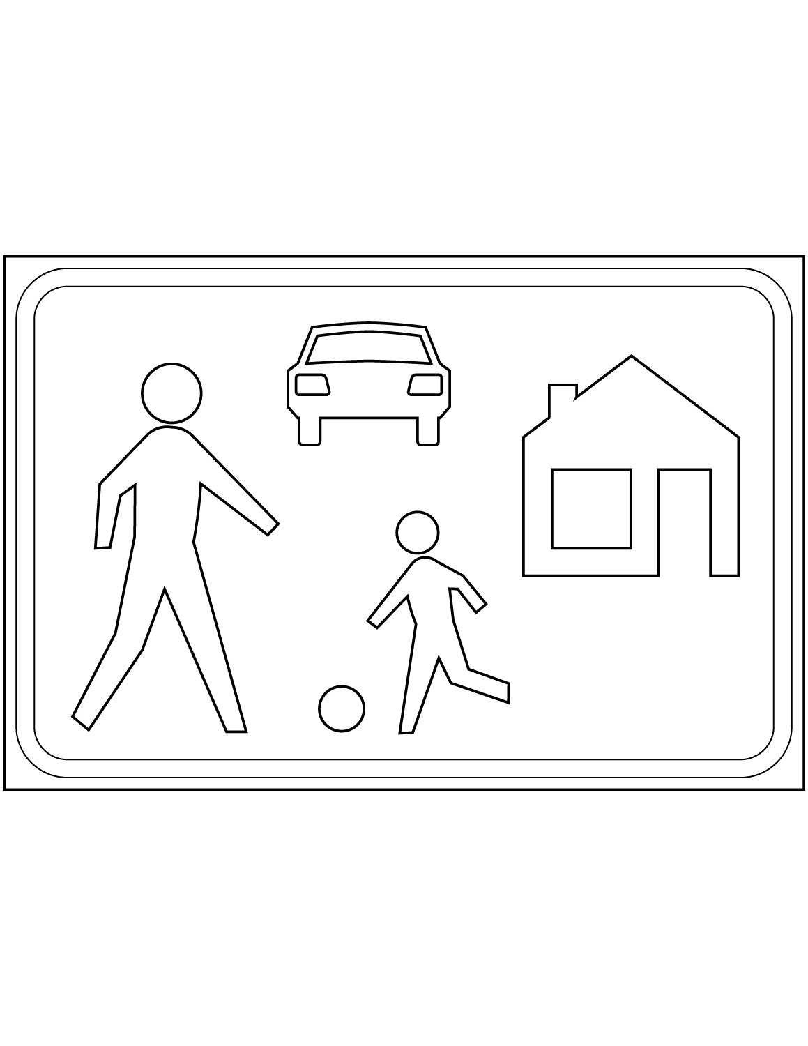 Движение пешеходов запрещено дорожный знак раскраска