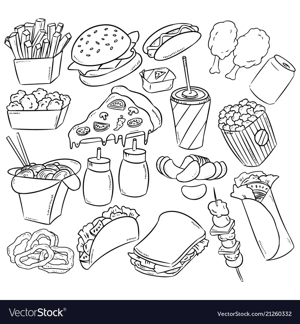 Раскраска еда