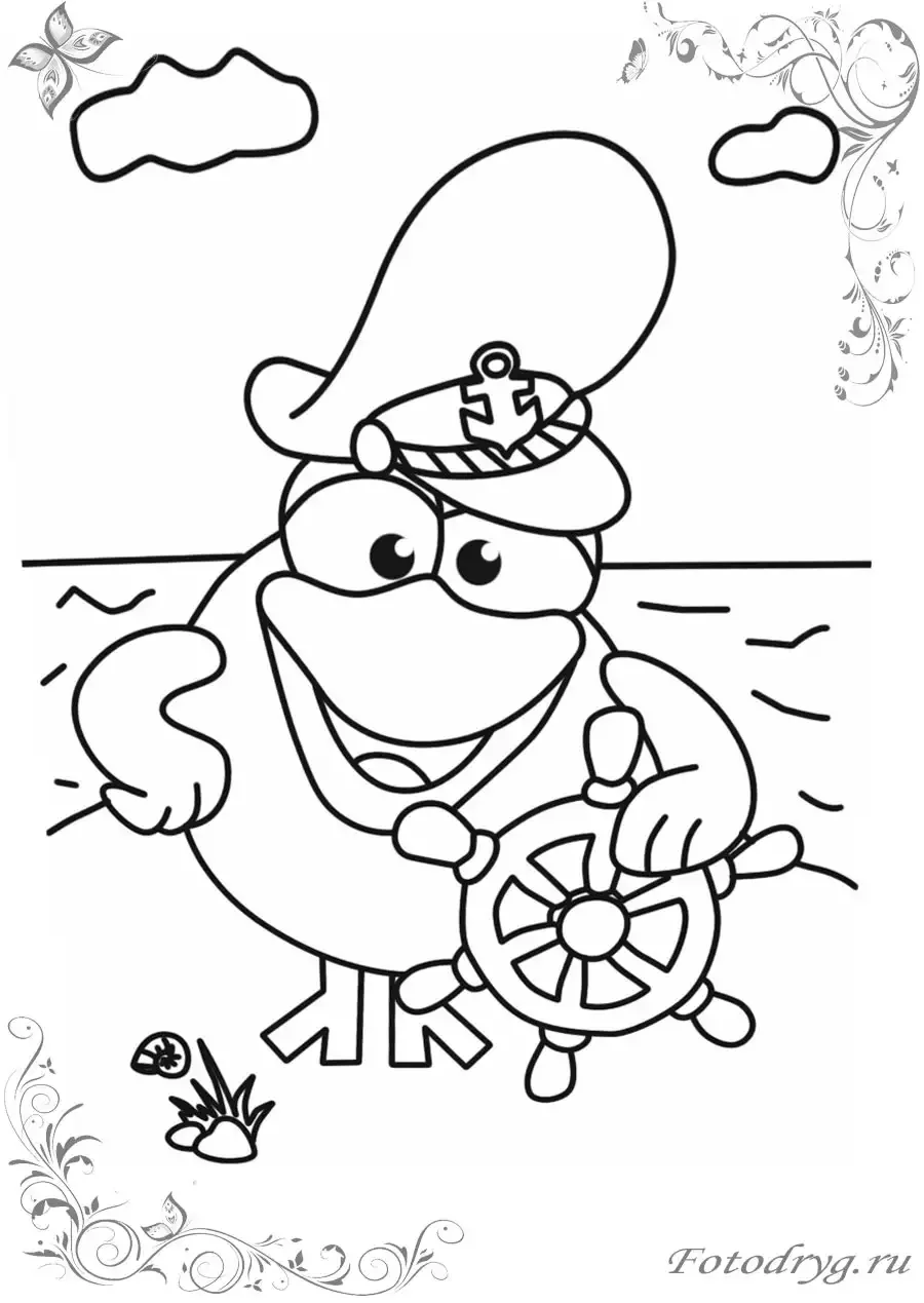 Кар Карыч из смешариков раскраска