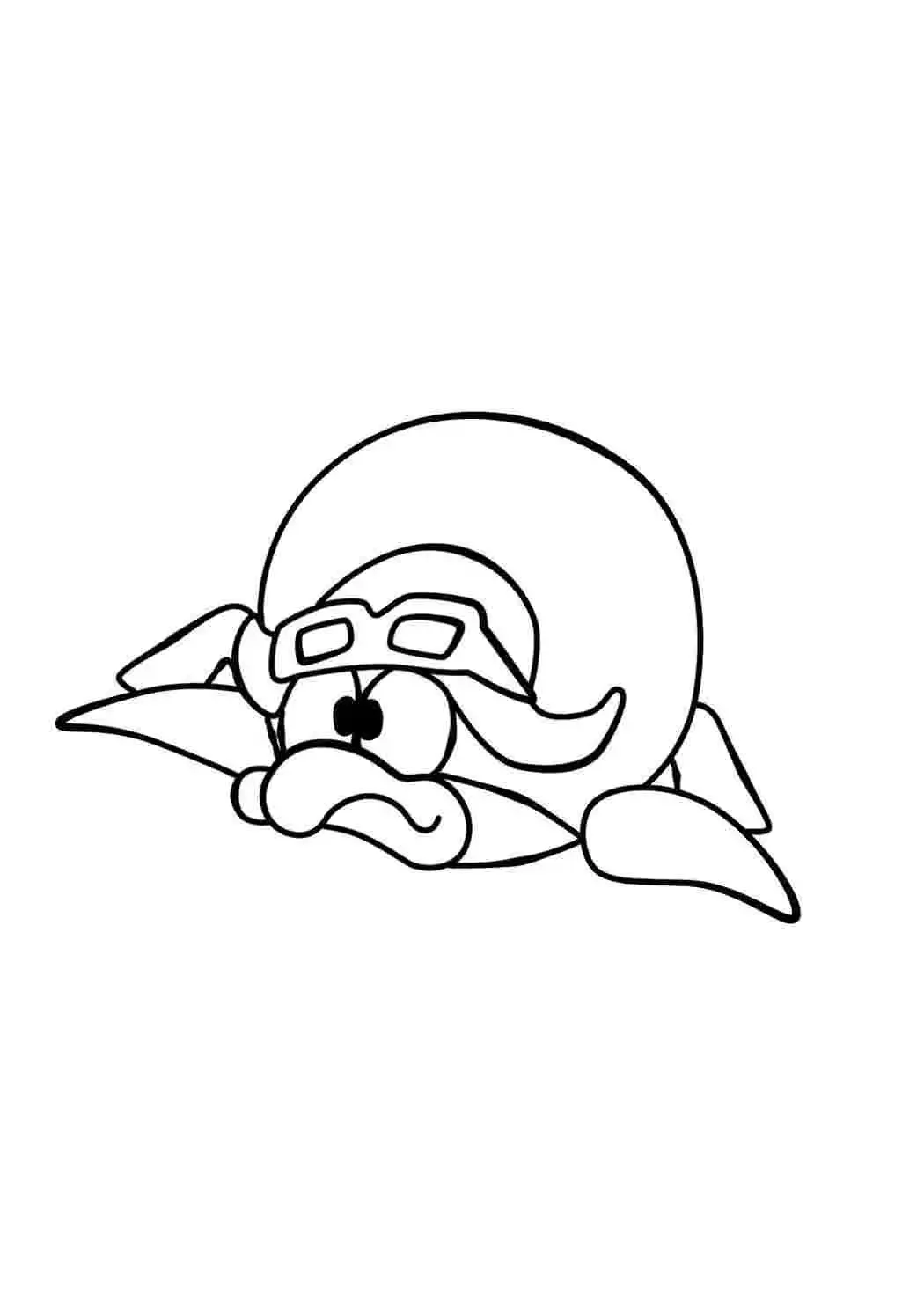 Пин из смешариков раскраска