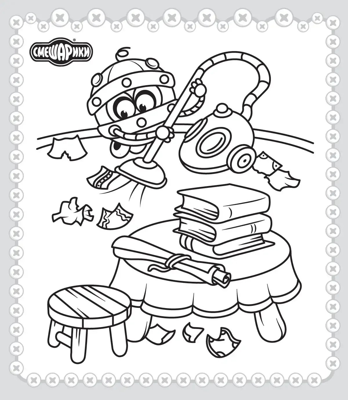 Раскраска Смешарики Биби