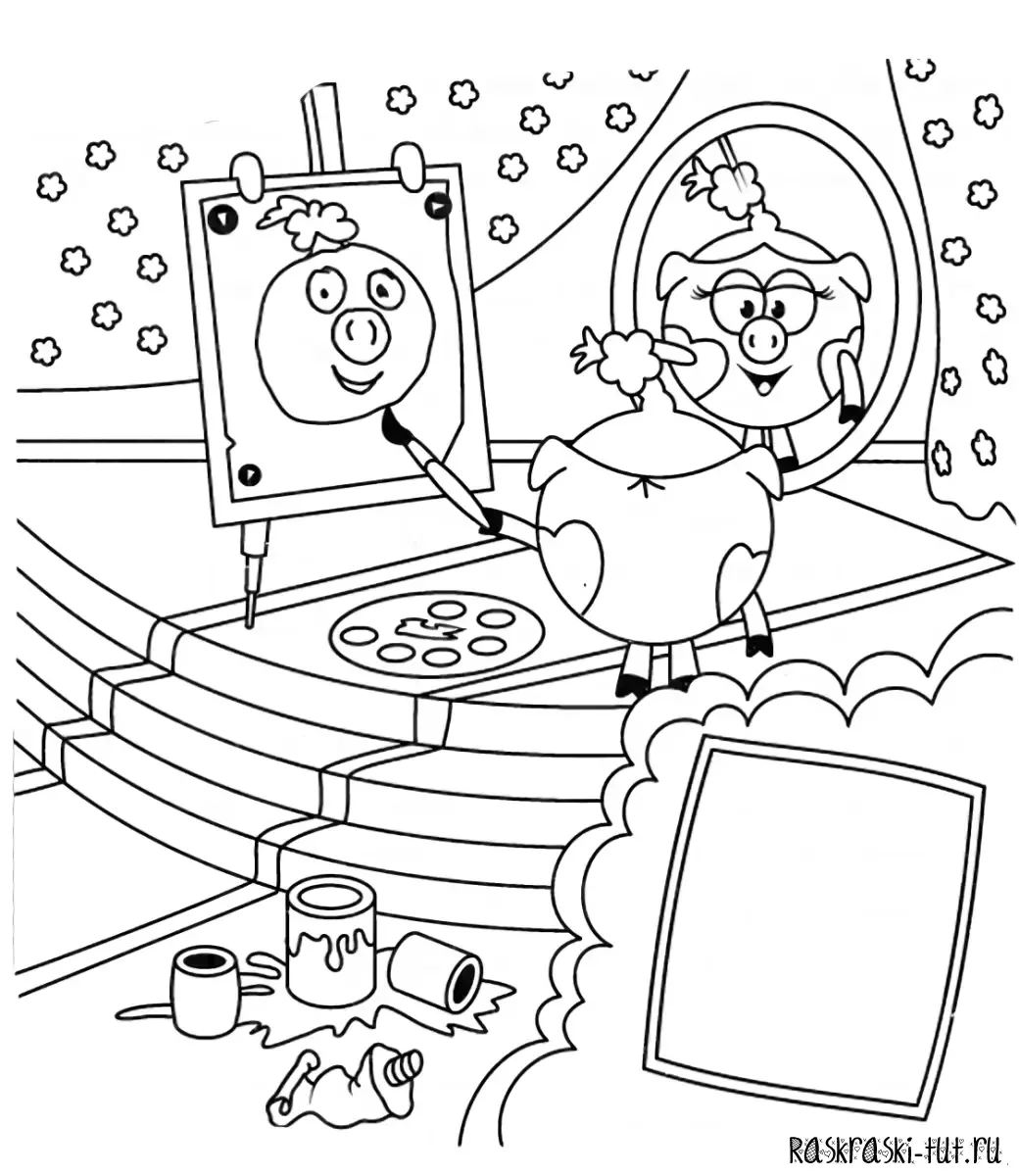 Фиксики Смешарики раскраска