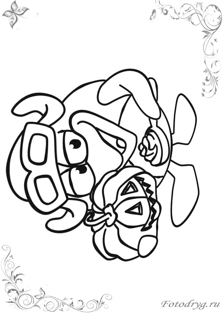 Раскраска Смешарики пин