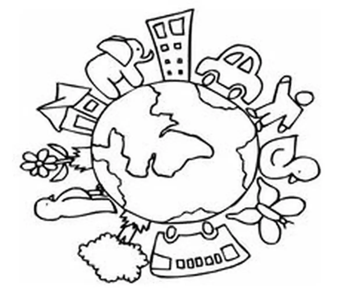 Раскраски земля наш общий дом для детей