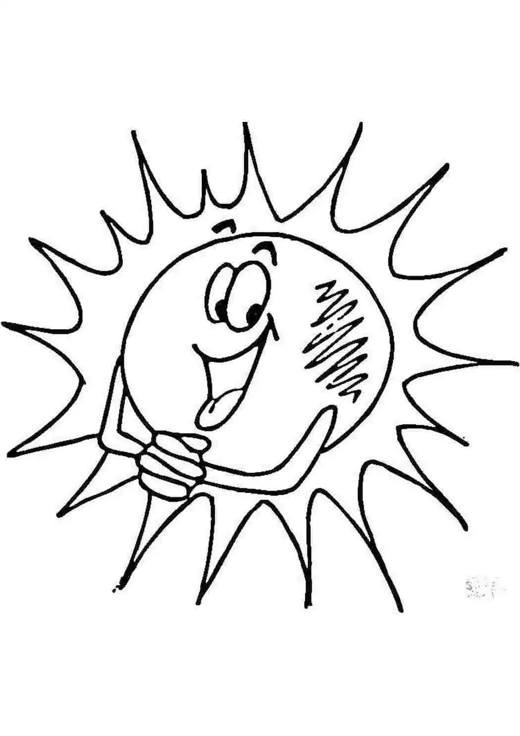 Раскраска. Солнышко