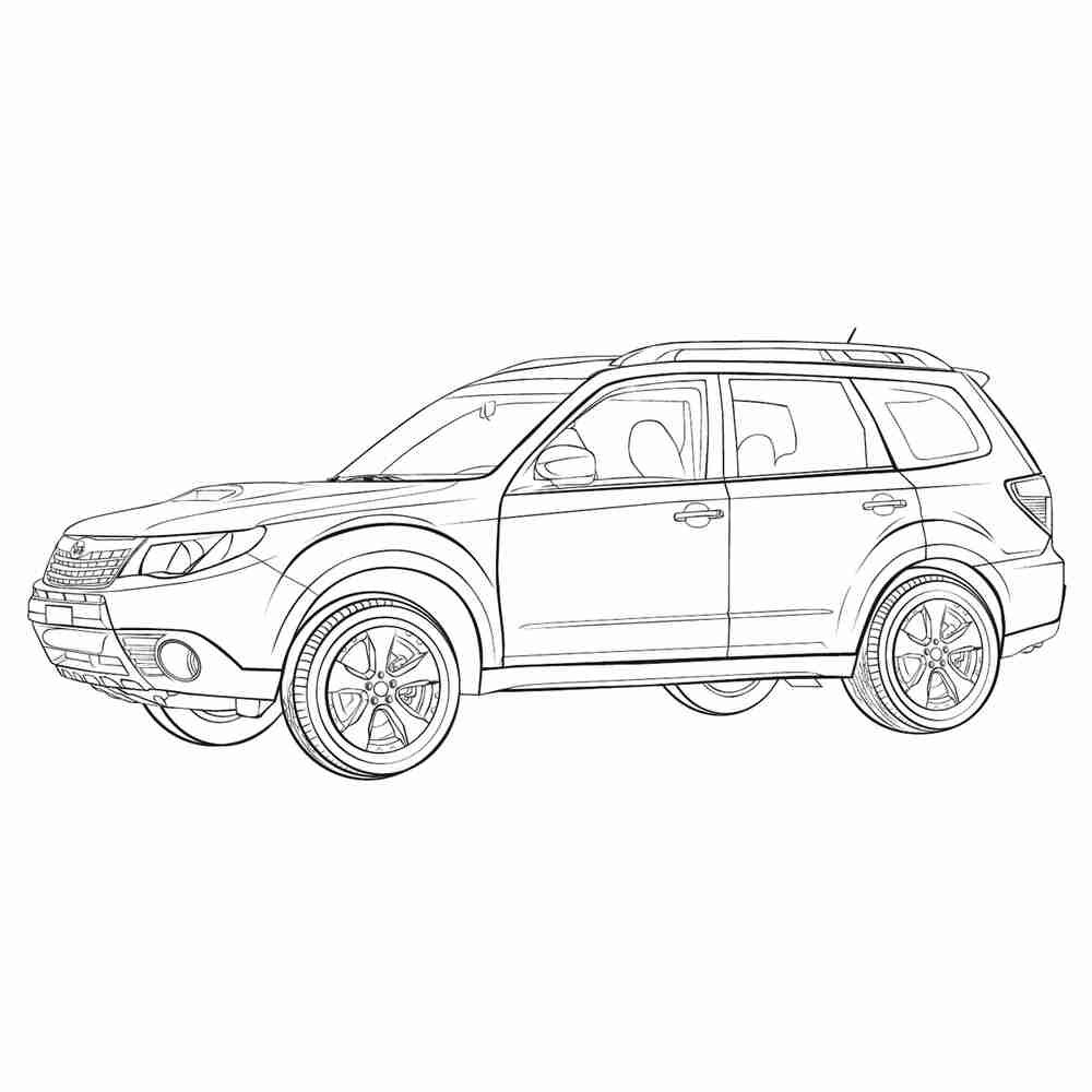 Раскраска Субару Форестер