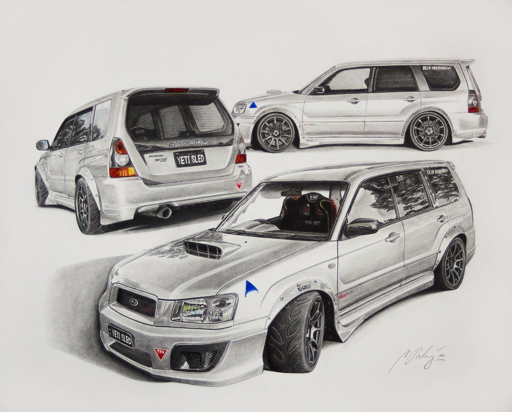 Subaru Forester sg5 рисунок