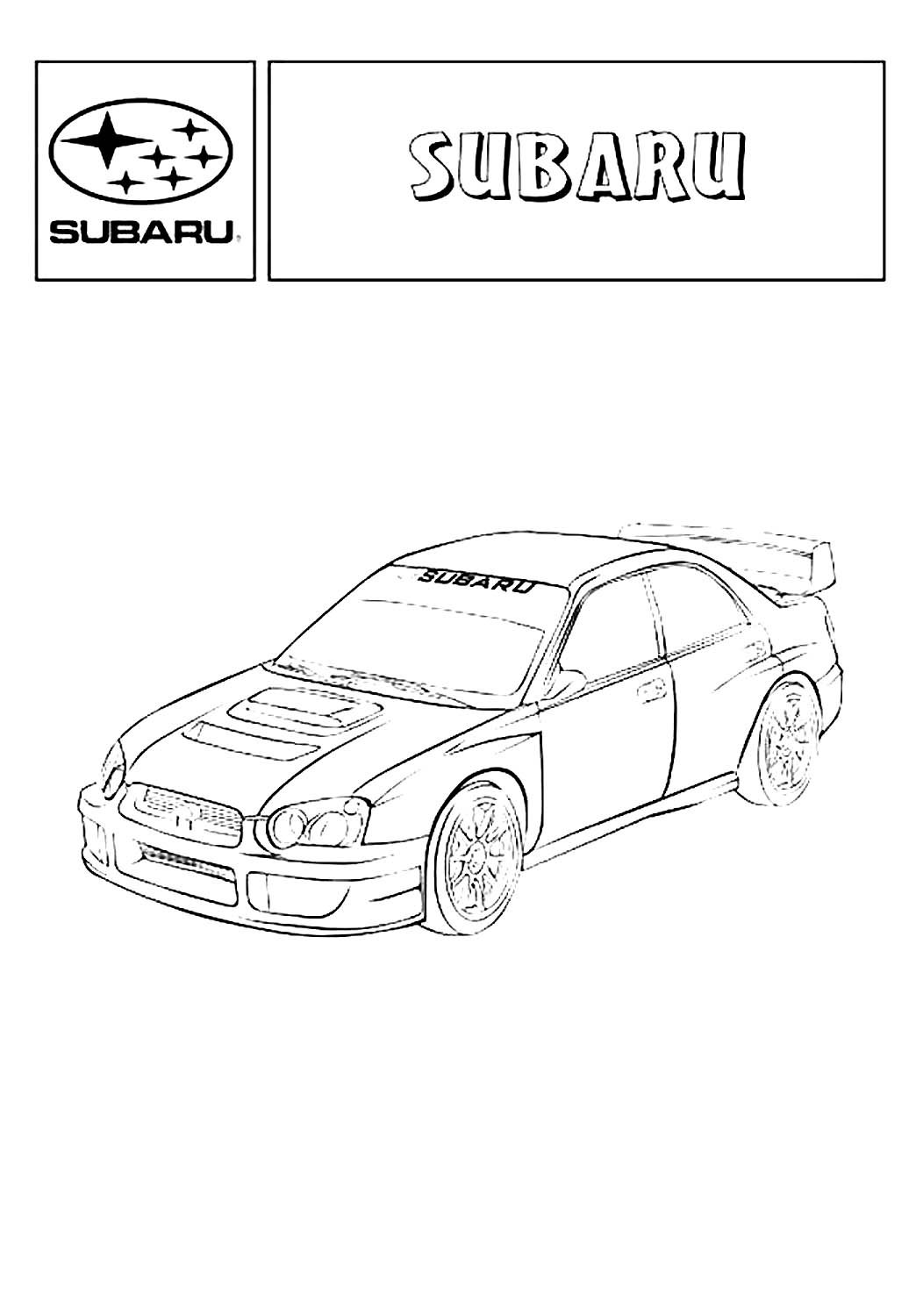 Раскраска Subaru Impreza WRX STI