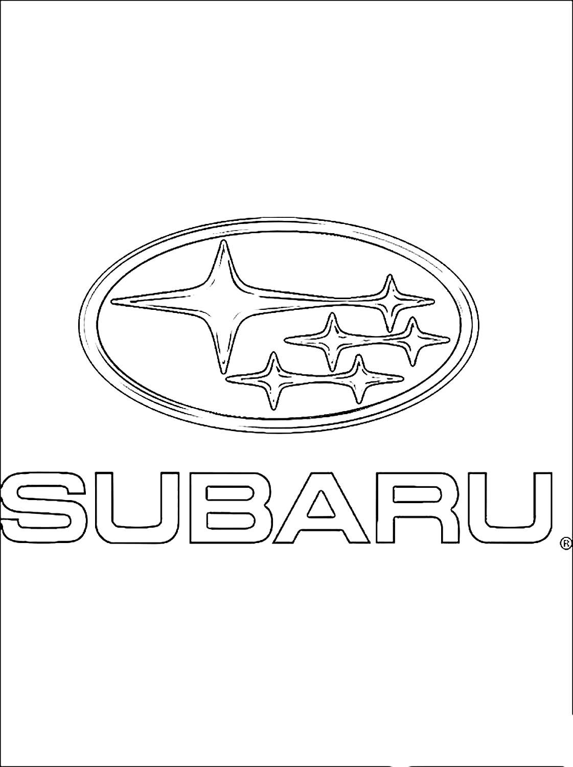 Раскраска Subaru Legacy