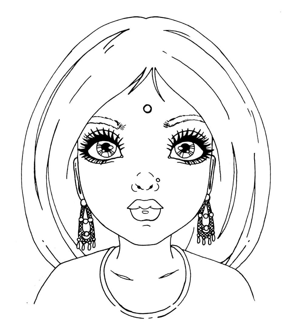 Раскраска для косметикиткукла