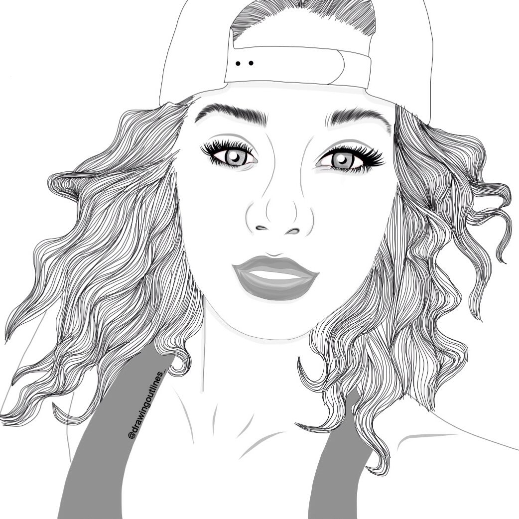Раскраска девушка для макияжа