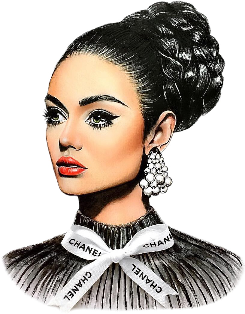 Фэшн иллюстрации макияж