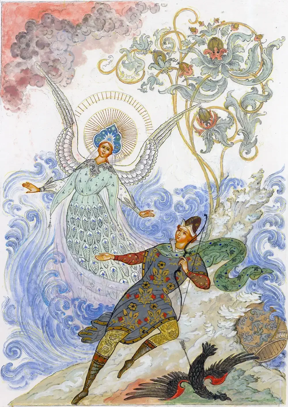 Палех Царевна лебедь