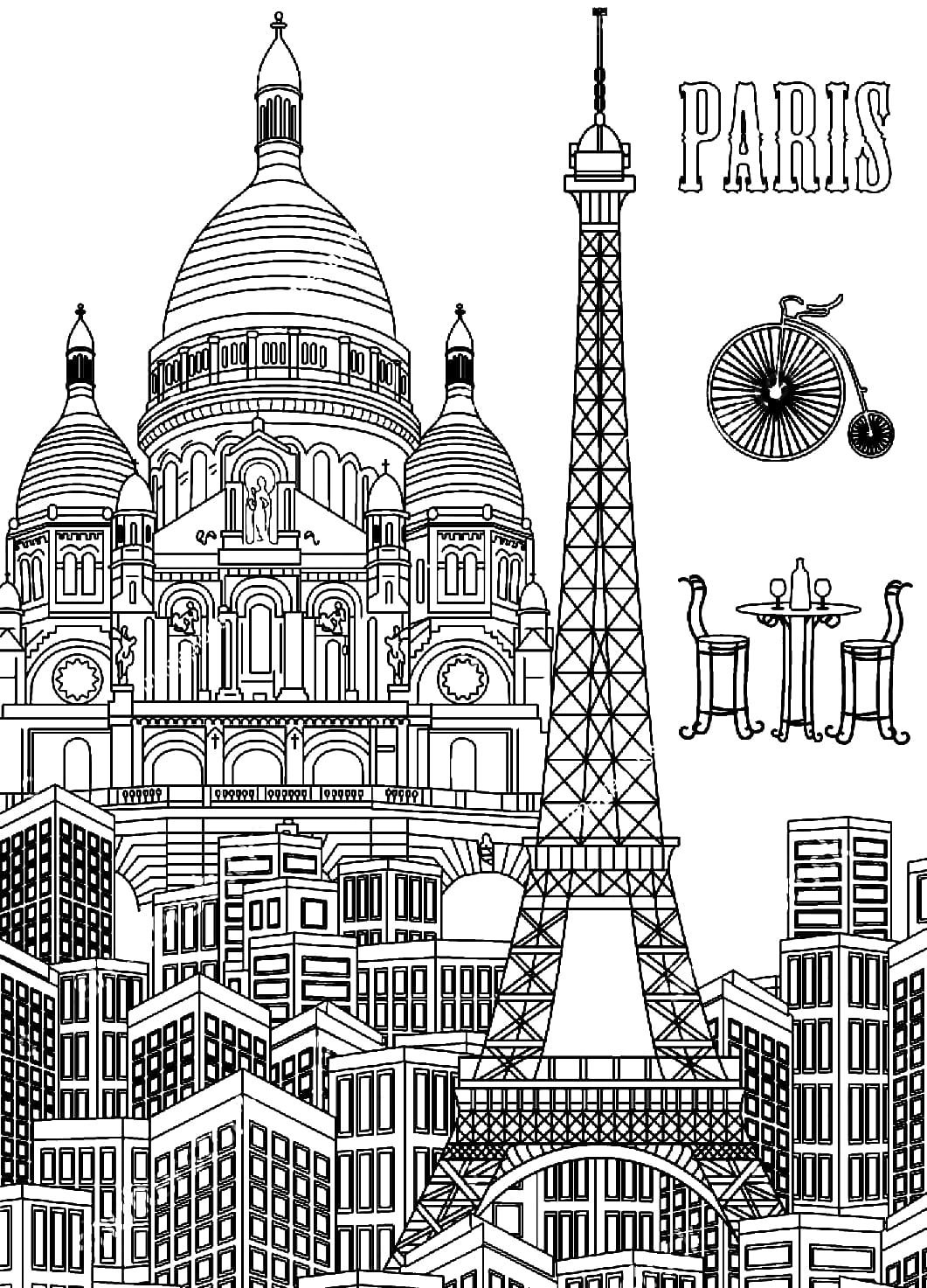 Раскраски антистресс сложные города