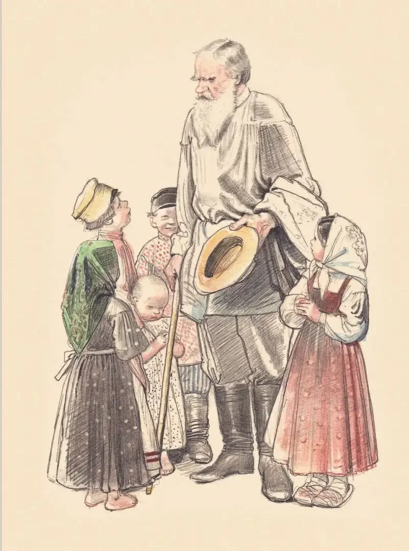 Иллюстрации к произведениям Толстого для детей