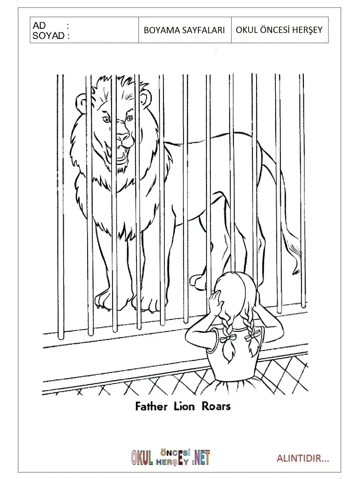 Раскраска зоопарк