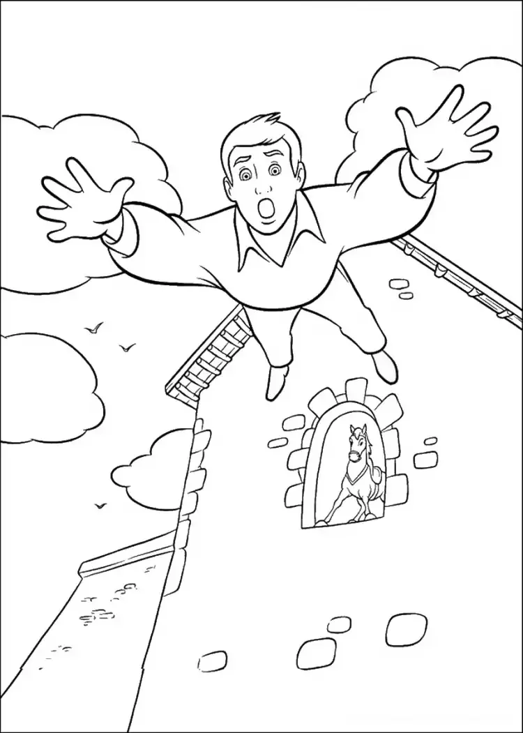 Л Н толстой прыжок раскраска