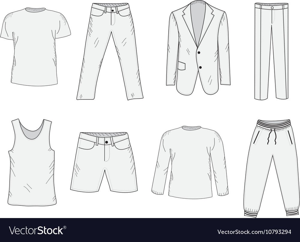 Нарисовать мужской костюм