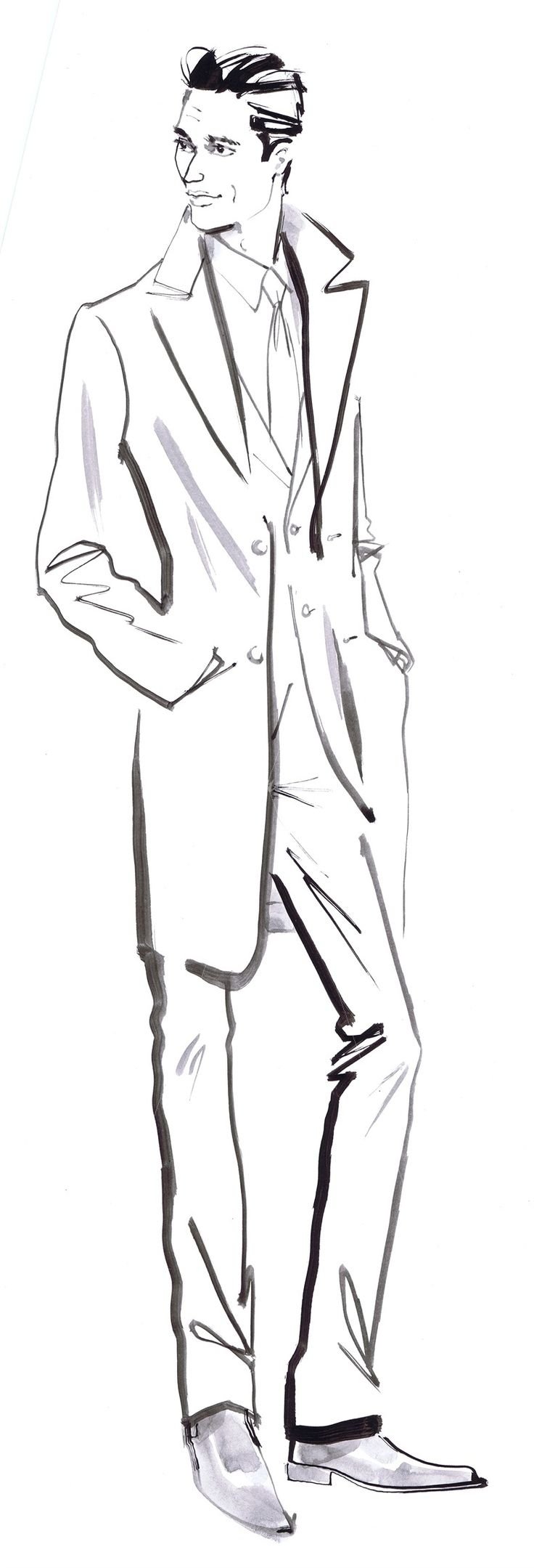 Эскиз мужского костюма