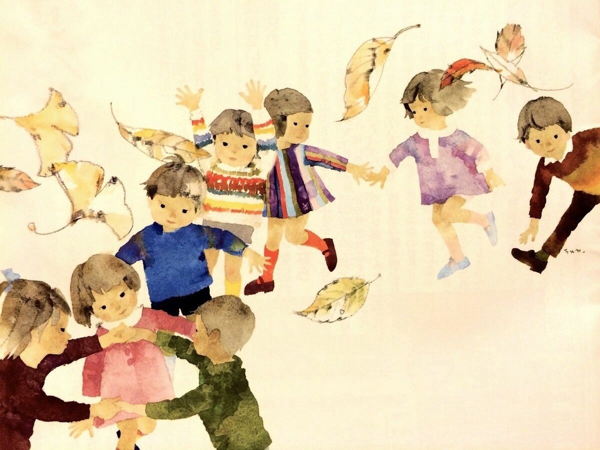 Дети акварель