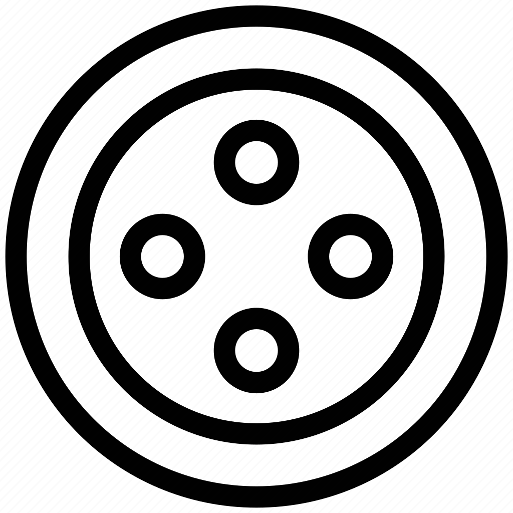 Пуговка рисованная черно белая