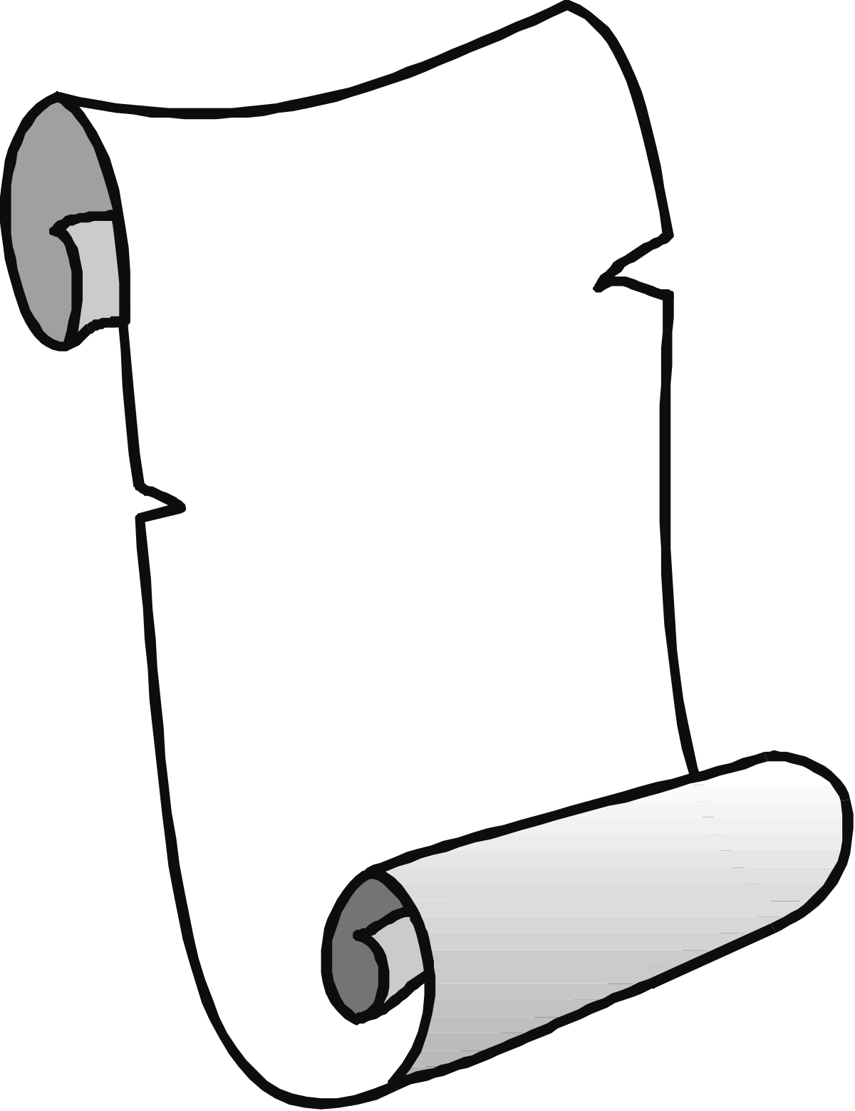 Свиток черно белый для текста