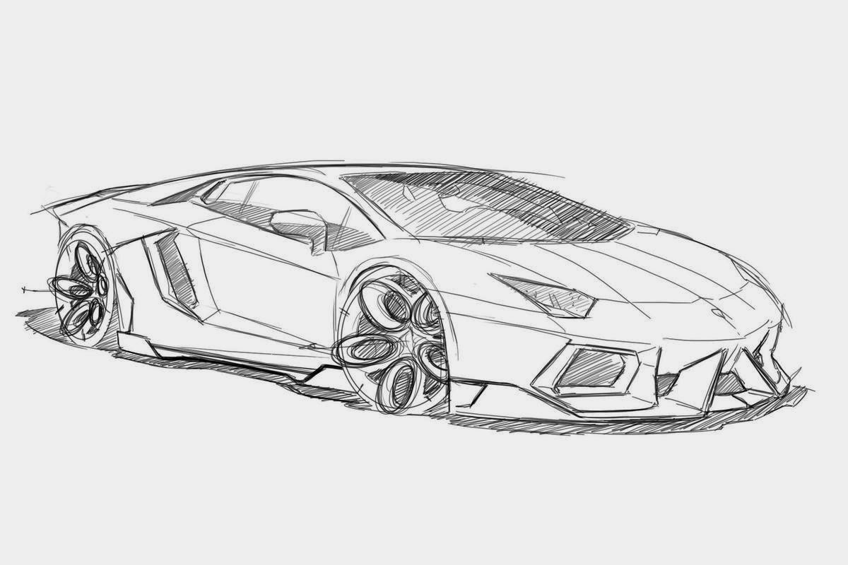 Раскраска Ламборджини авентадор