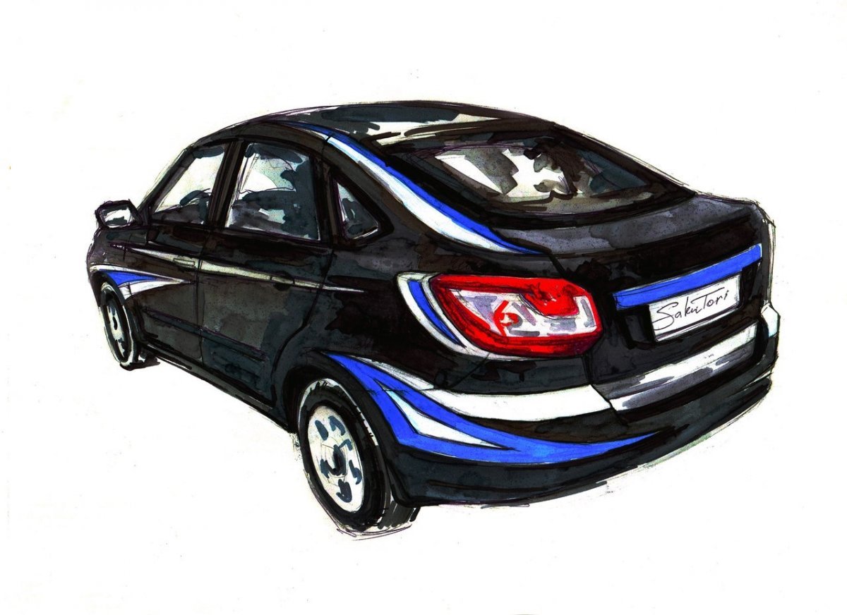 Раскраска машины Лада Веста св кросс