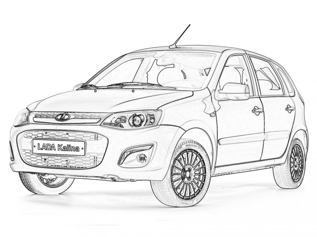 Разукрашки Лада Веста св кросс