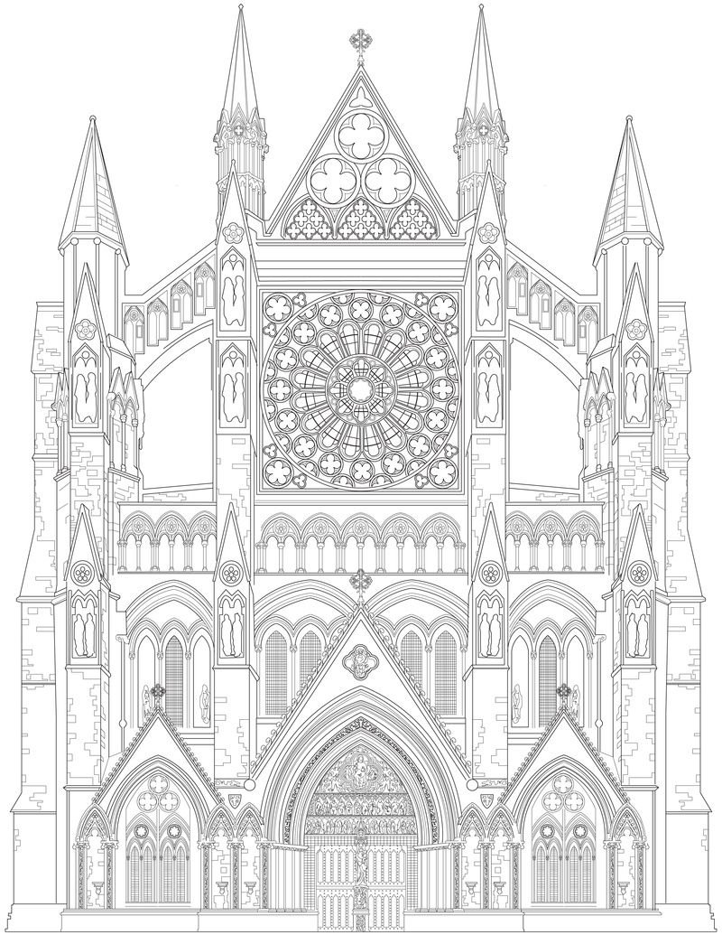 Замок рисунок карандашом