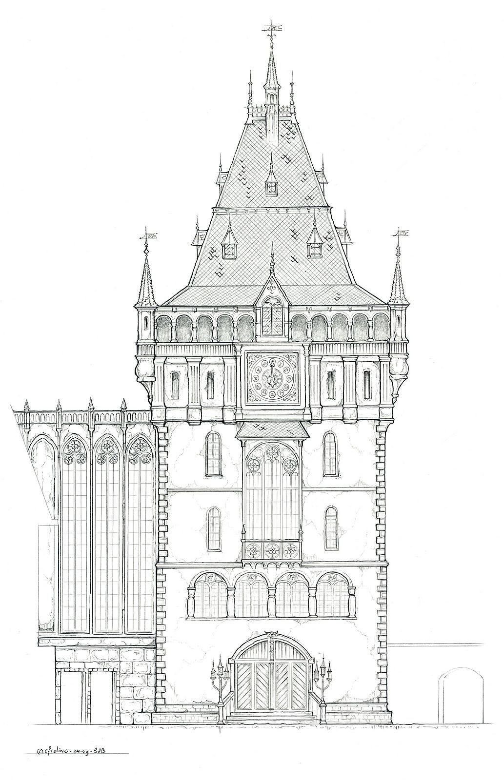 Нарисовать замок