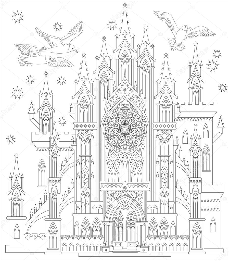 Старинный замок вектор