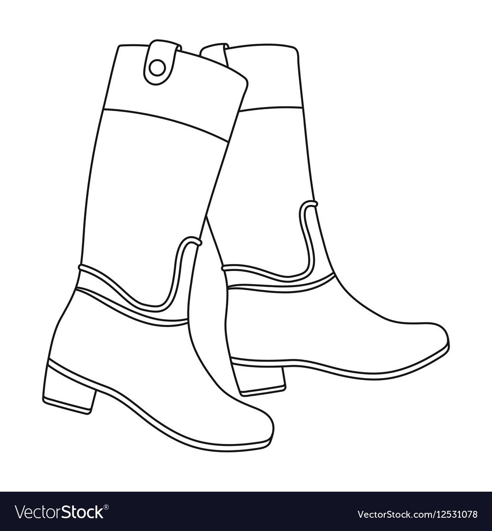 Раскраска сапоги женские