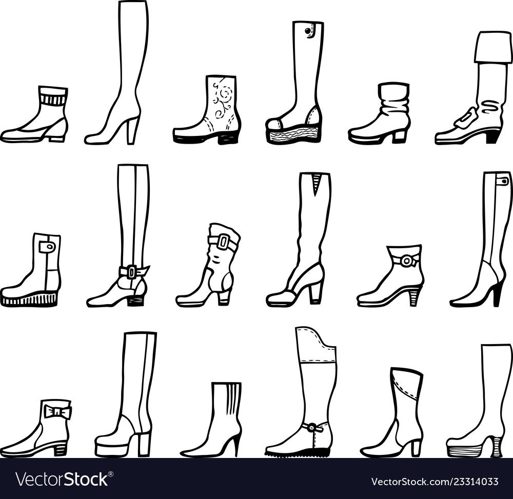 Ботинки раскраска