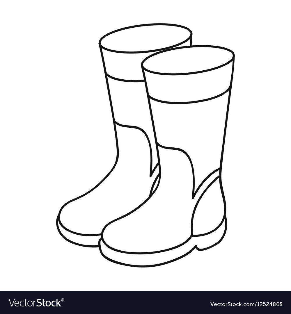 Сапоги раскраска для детей