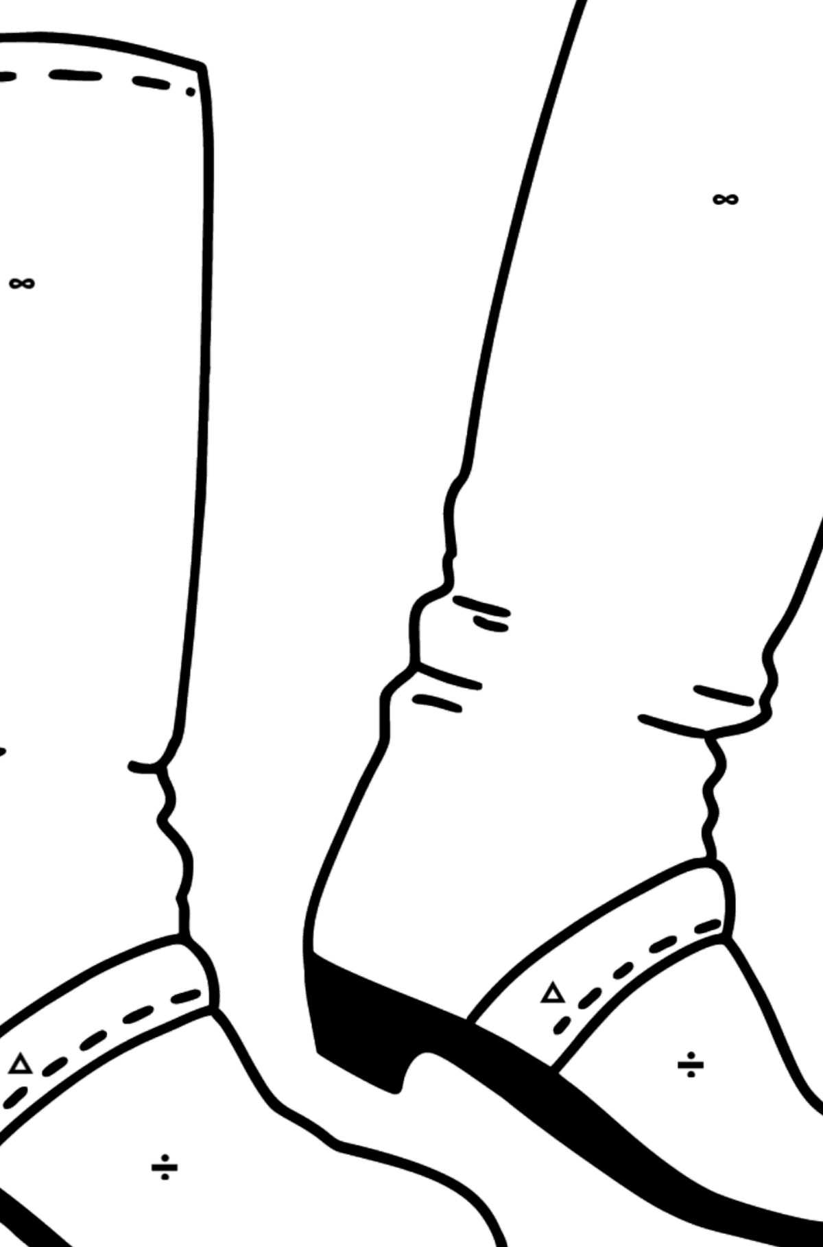 Обувь. Раскраска