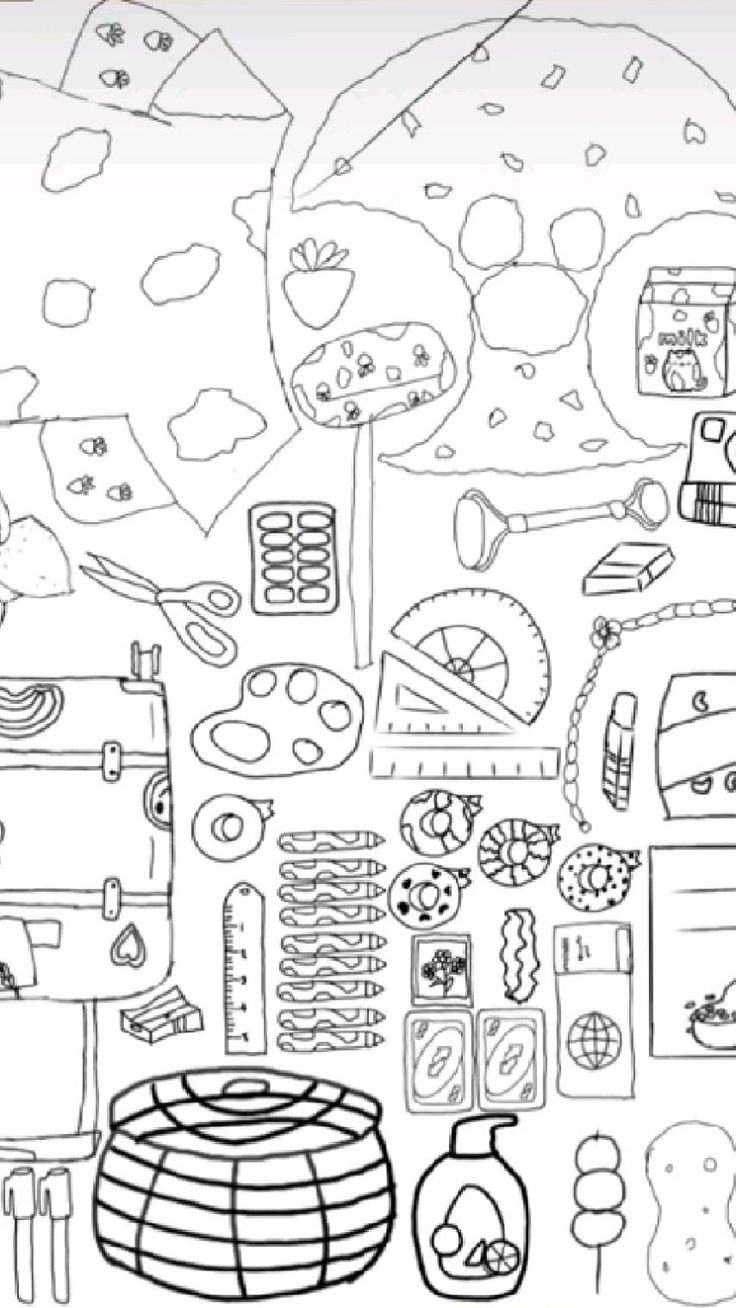 Косметика для бумажной уточки раскраска