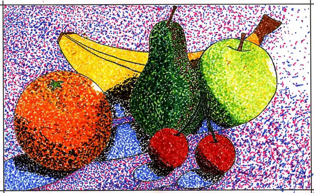 Натюрморт пуантилизм Поль Синьяк