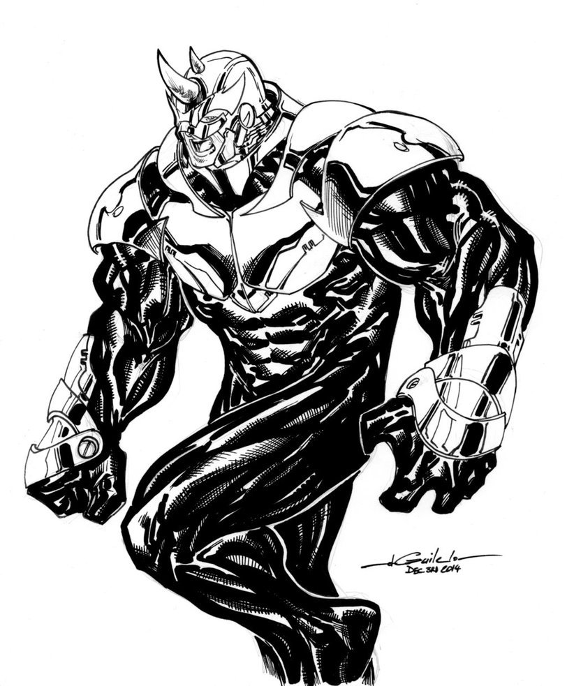 Носорог Марвел раскраска